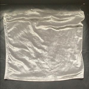 A suede, retro silver, tube top